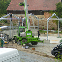 Glaserei Kloß - Cunewalde - Bau der Produktionshalle