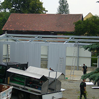 Glaserei Kloß - Cunewalde - Bau der Produktionshalle