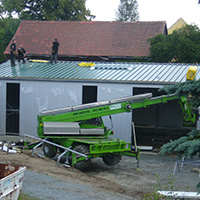 Glaserei Kloß - Cunewalde - Bau der Produktionshalle