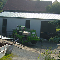 Glaserei Kloß - Cunewalde - Bau der Produktionshalle